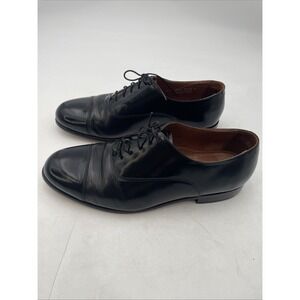Bostonian Black Leather Classic Lace Up  Cap Toe Men's Size 13 Wide Dress Shoes